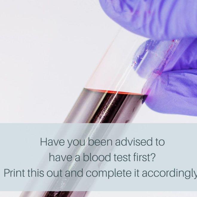 Blood Tests - Tabitha Hume
